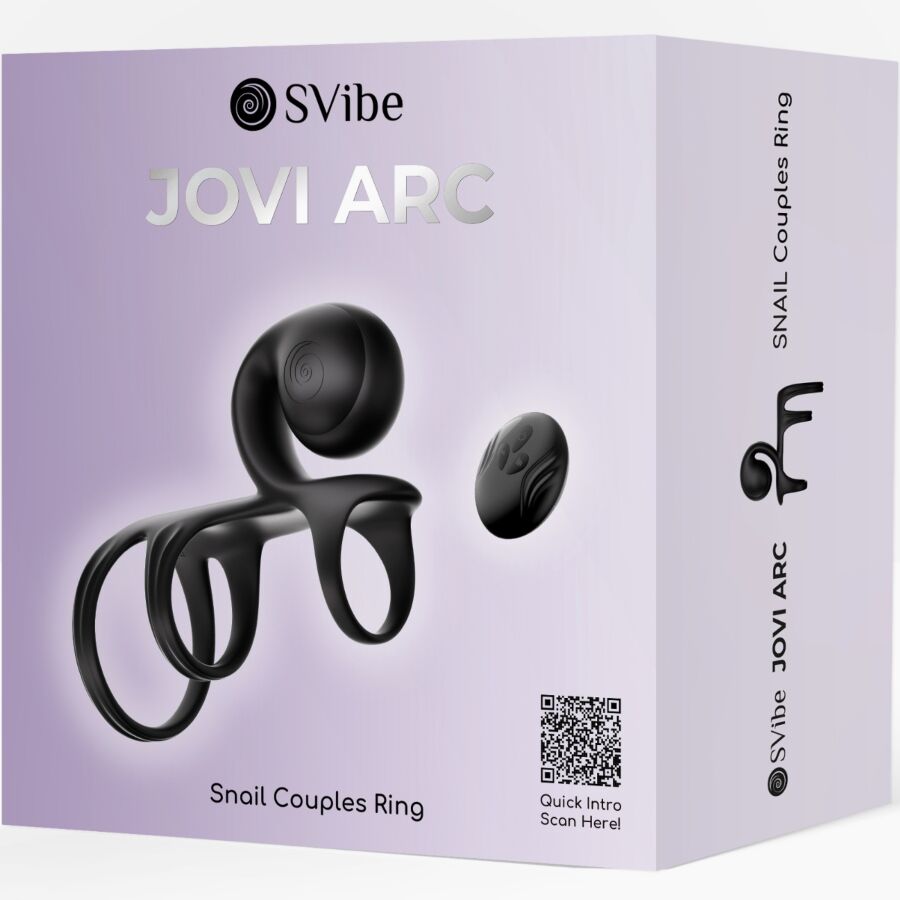 SNAIL VIBE - JOVI ARC COUPLE RING REMOTE CONTROL BLACK - My naughty haven #