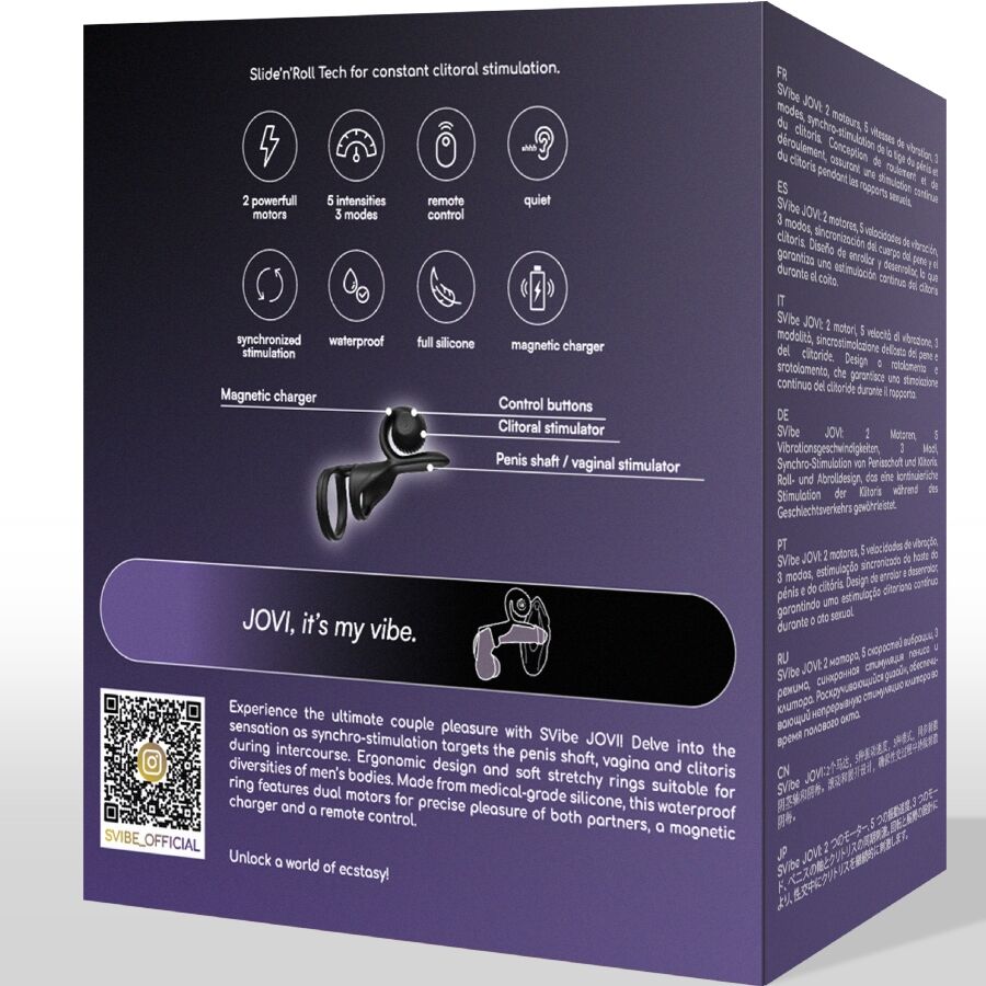 SNAIL VIBE - JOVI COUPLES RING REMOTE CONTROL BLACK - My naughty haven #