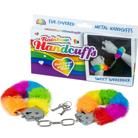 SPENCER & FLEETWOOD - RAINBOW LINED METAL HANDCUFFS - My naughty haven #