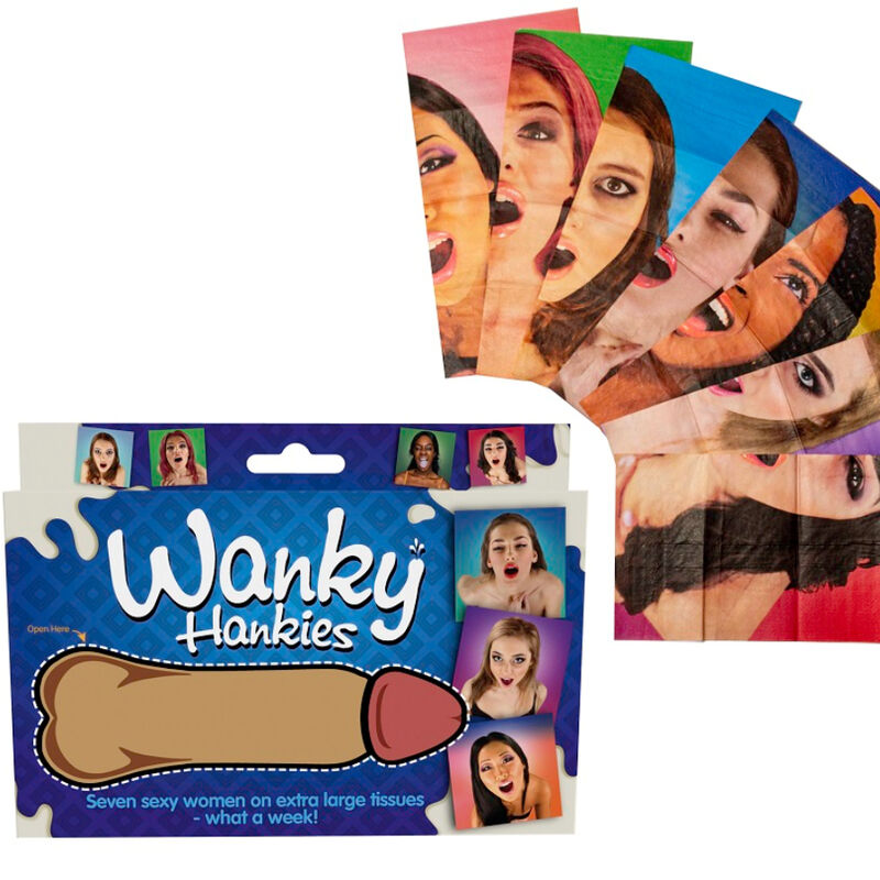 SPENCER & FLEETWOOD - WANKY HANKIES 7 EXTRA LARGE WOMEN'S HANDKERCHIEFS - My naughty haven #