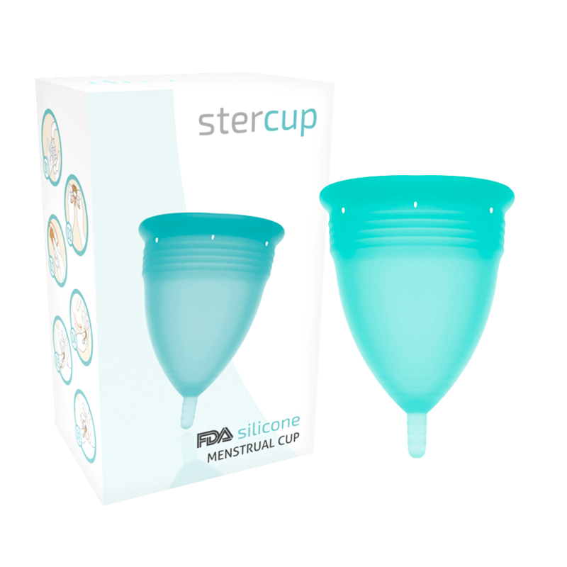 STERCUP - FDA SILICONE MENSTRUAL CUP AQUAMARINE - SIZE L - My naughty haven #