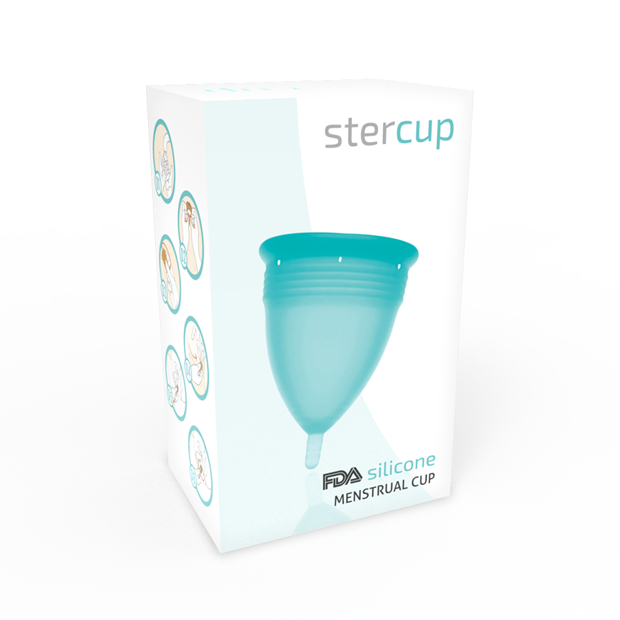 STERCUP - FDA SILICONE MENSTRUAL CUP AQUAMARINE - SIZE L - My naughty haven #