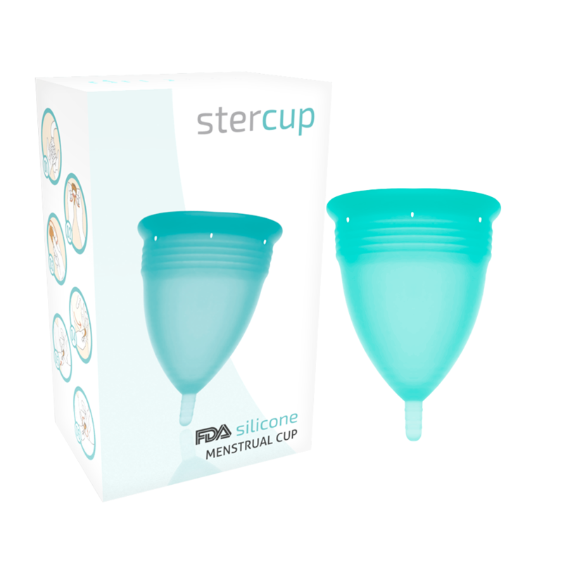 STERCUP - FDA SILICONE MENSTRUAL CUP AQUAMARINE - SIZE S - My naughty haven #