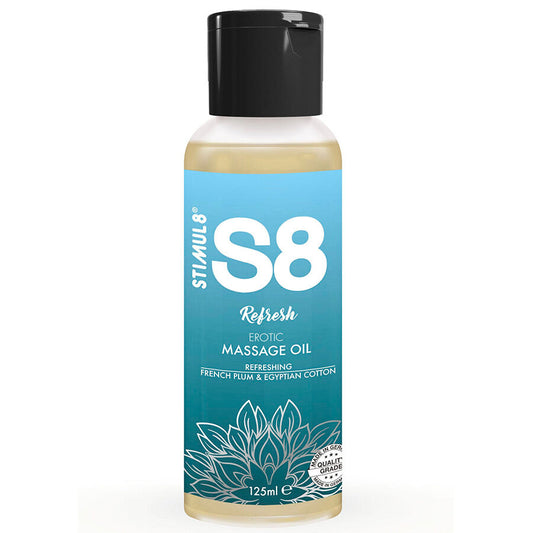 STIMUL8 - S8 REFRESH COTTON MASSAGE OIL 125 ML - My naughty haven #