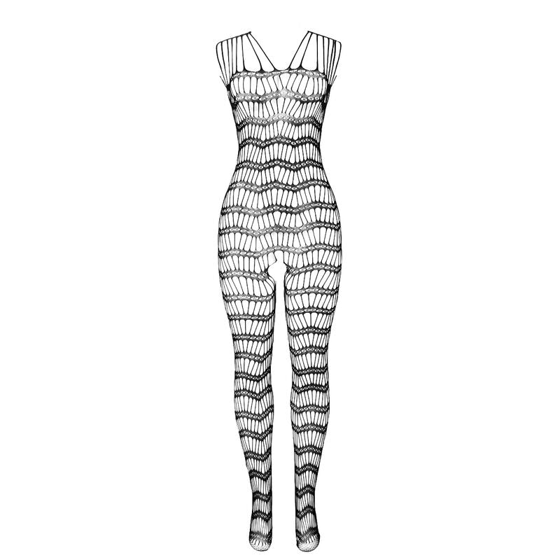 SUBBLIME - 951696 FISHNET CROTCHLESS BODYSTOCKING WITH STRAPS ON THE SHOULDERS BLACK ONE SIZE - My naughty haven #