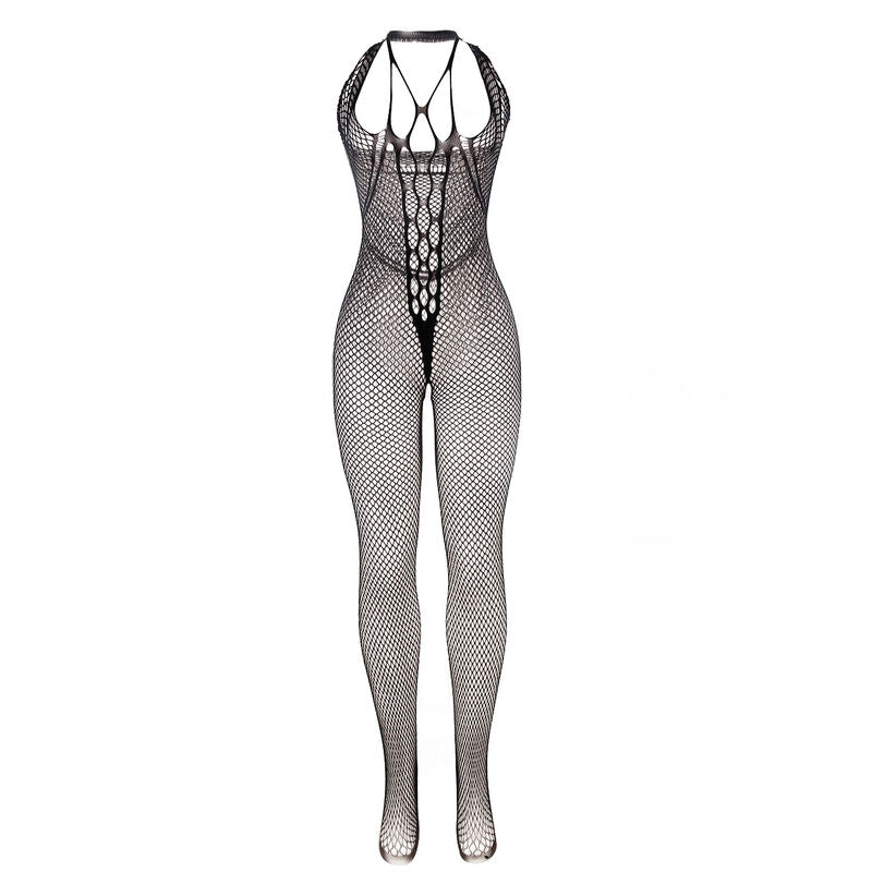 SUBBLIME - 951788 LONG FISHNET BODYSTOCKING WITH STRAPS ON CHEST AND BACK BLACK ONE SIZE - My naughty haven #