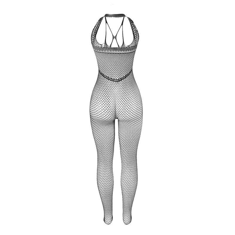 SUBBLIME - 951788 LONG FISHNET BODYSTOCKING WITH STRAPS ON CHEST AND BACK BLACK ONE SIZE - My naughty haven #