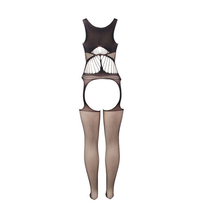 SUBBLIME - 951900 FISHNET CROTCHLESS BODYSTOCKING WITH CUP AND OPEN SHOULDERS BLACK ONE SIZE - My naughty haven #