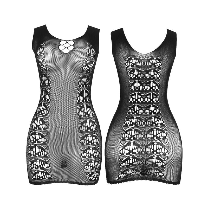 SUBBLIME - 952167 SHORT ELASTIC FISHNET DRESS BLACK ONE SIZE - My naughty haven #