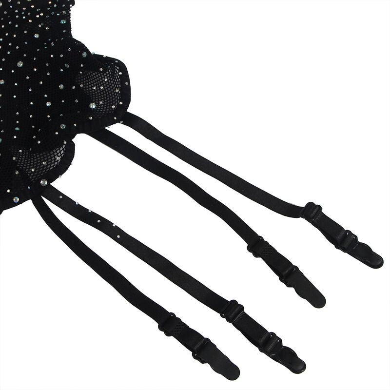 SUBBLIME - 952174 FISHNET BODYSTOCKING WITH GLOVES AND DIAMONDS BLACK ONE SIZE - My naughty haven #