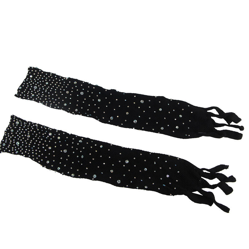 SUBBLIME - 952174 FISHNET BODYSTOCKING WITH GLOVES AND DIAMONDS BLACK ONE SIZE - My naughty haven #