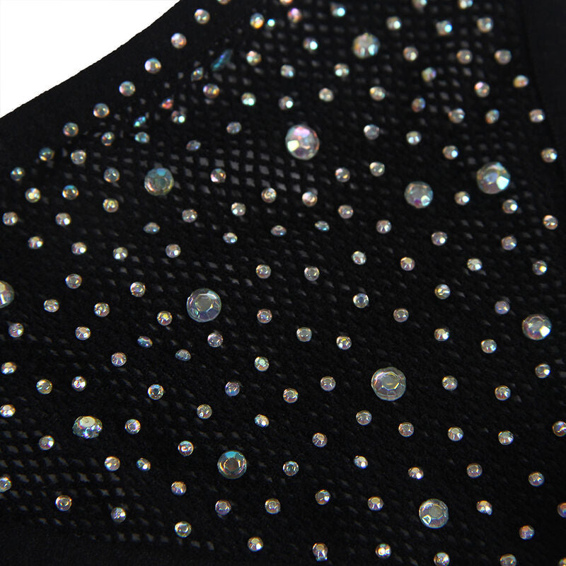 SUBBLIME - 952174 FISHNET BODYSTOCKING WITH GLOVES AND DIAMONDS BLACK ONE SIZE - My naughty haven #