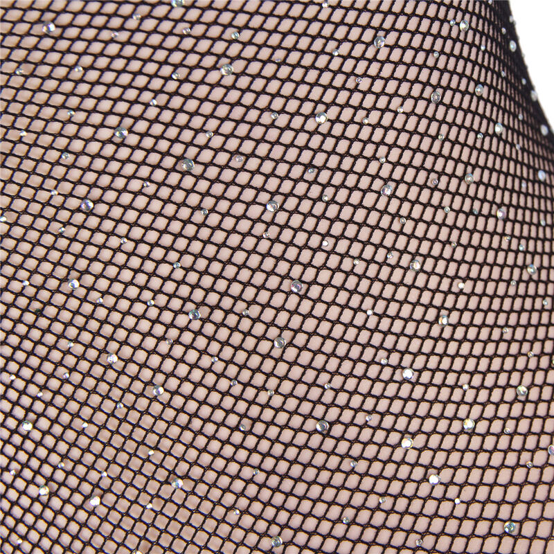 SUBBLIME - 952297 GLOSSY FISHNET BODY WITH OFF SHOULDERS LONG SLEEVE BLACK ONE SIZE - My naughty haven #