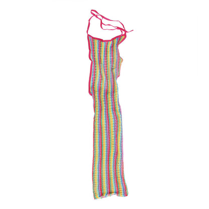SUBBLIME - 952341 RAINBOW FISHNET DRESS ONE SIZE - My naughty haven #