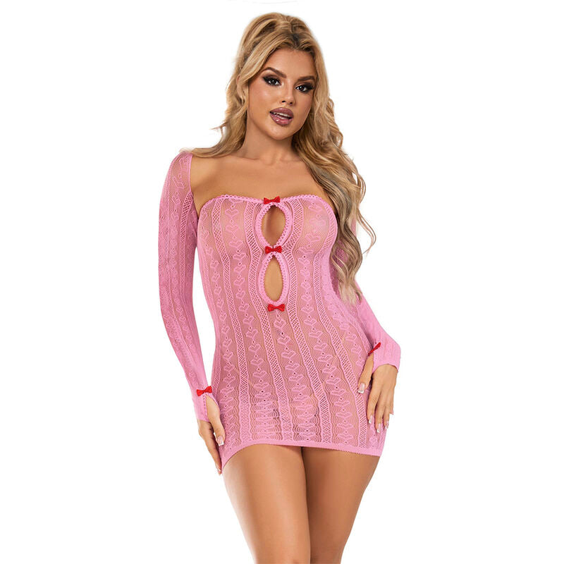 SUBBLIME - 952471 PINK FISHNET DRESS ONE SIZE - My naughty haven #