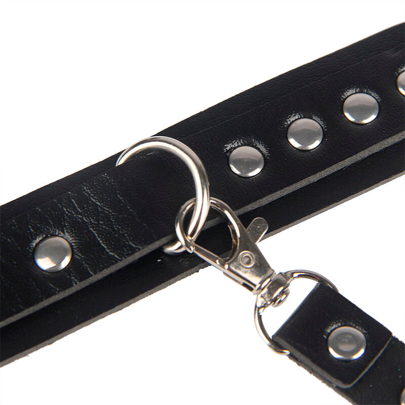SUBBLIME - 953690 HANDCUFFS WITH BONDAGE BELT BLACK ONE SIZE - My naughty haven #