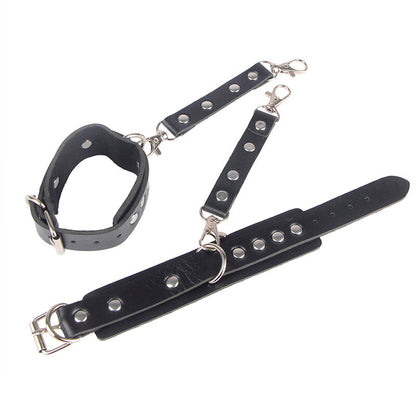 SUBBLIME - 953690 HANDCUFFS WITH BONDAGE BELT BLACK ONE SIZE - My naughty haven #