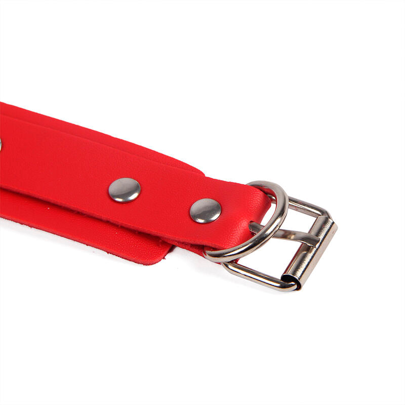 SUBBLIME - 953706 HANDCUFFS WITH BONDAGE BELT RED ONE SIZE - My naughty haven #