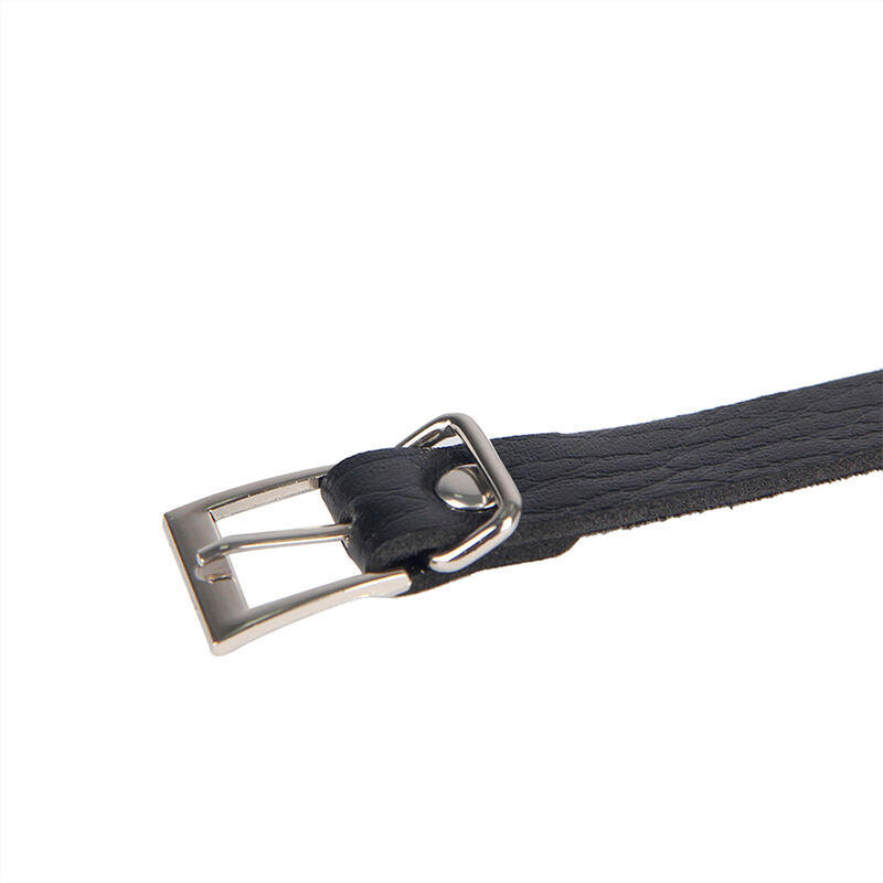 SUBBLIME - 953713 PUNK BONDAGE BELT METAL BUCKLE BLACK ONE SIZE - My naughty haven #