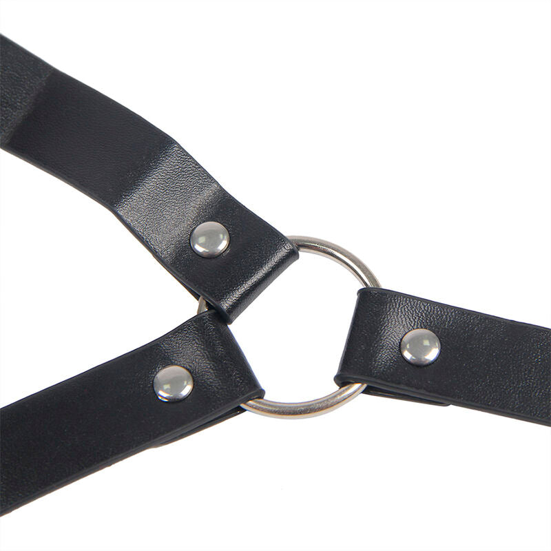 SUBBLIME - 953720 BONDAGE LEATHER STRAP BREAST CLAMPS BLACK ONE SIZE - My naughty haven #