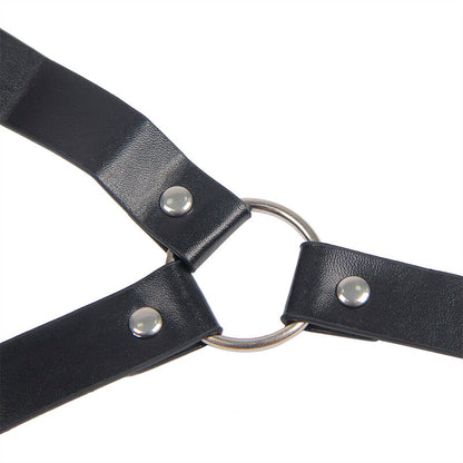 SUBBLIME - 953720 BONDAGE LEATHER STRAP BREAST CLAMPS BLACK ONE SIZE - My naughty haven #