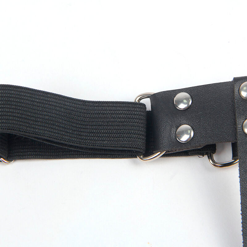 SUBBLIME - 953744 ADJUSTABLE LEATHER PUNK GARTER BLACK ONE SIZE - My naughty haven #
