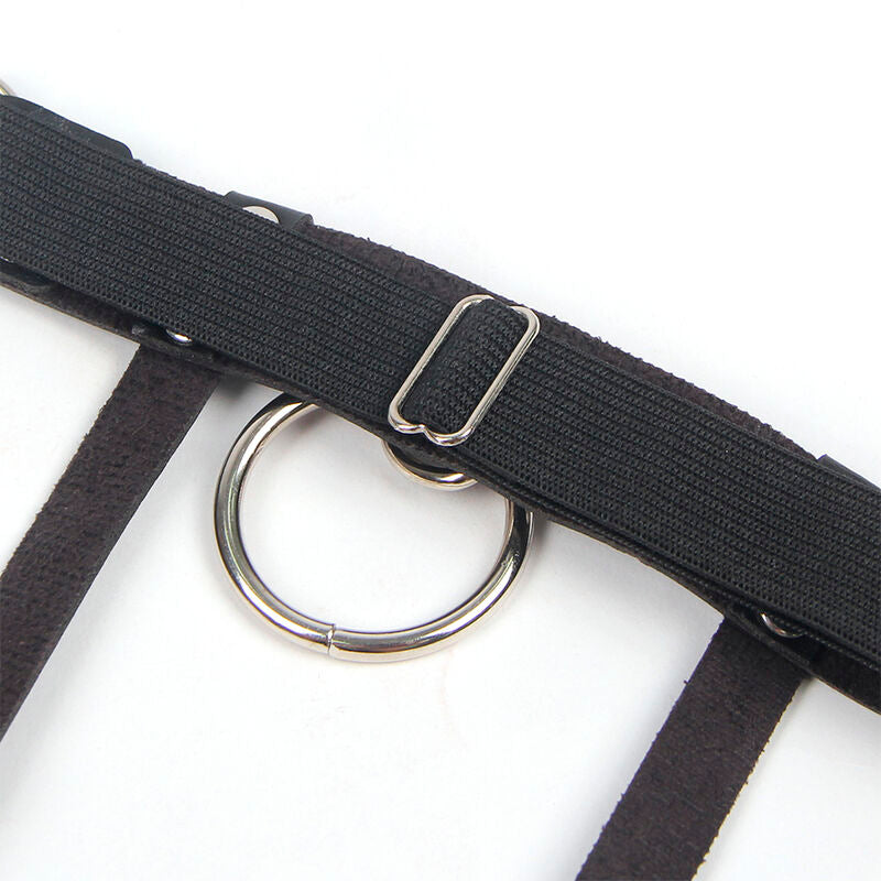SUBBLIME - 953744 ADJUSTABLE LEATHER PUNK GARTER BLACK ONE SIZE - My naughty haven #