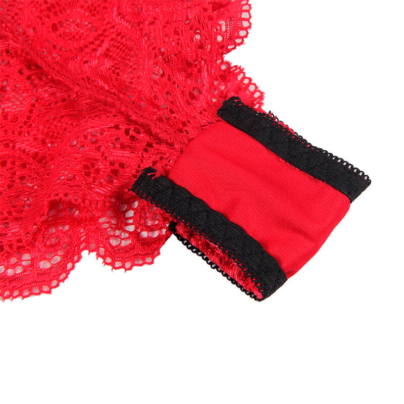 SUBBLIME - 953898 SILK AND LACE NIGHTGOWN + PANTIES RED S/M - My naughty haven #