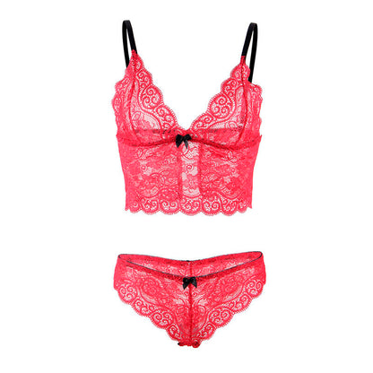 SUBBLIME - 953904 SILK AND LACE NIGHTGOWN + PANTIES RED L/XL - My naughty haven #