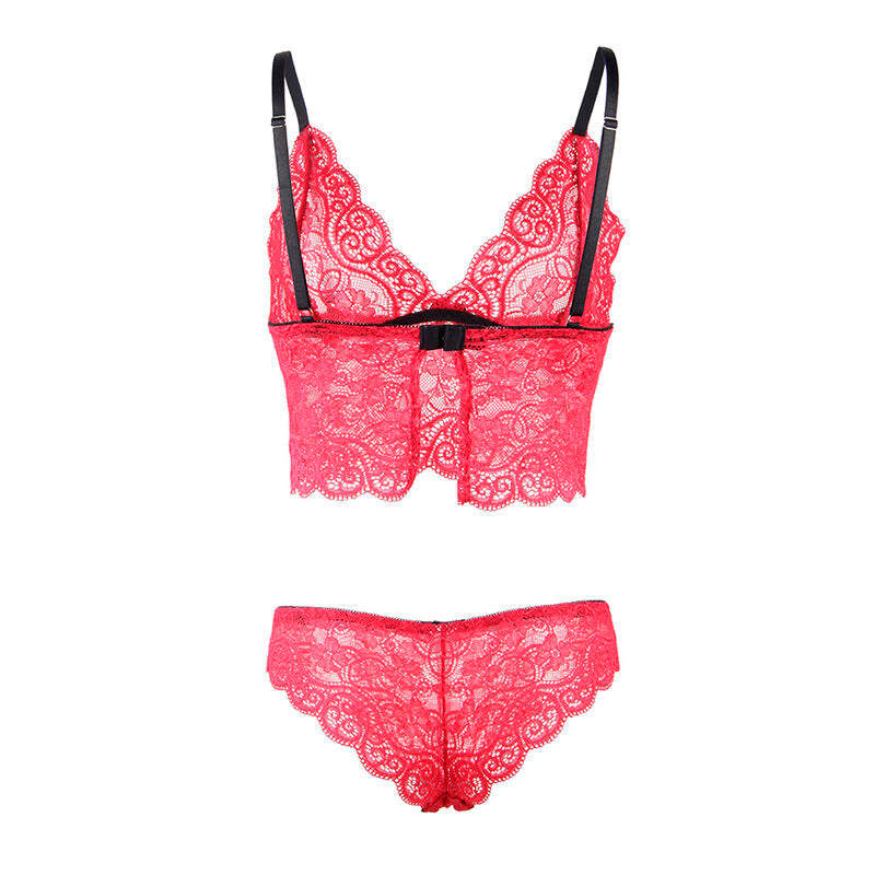 SUBBLIME - 953904 SILK AND LACE NIGHTGOWN + PANTIES RED L/XL - My naughty haven #