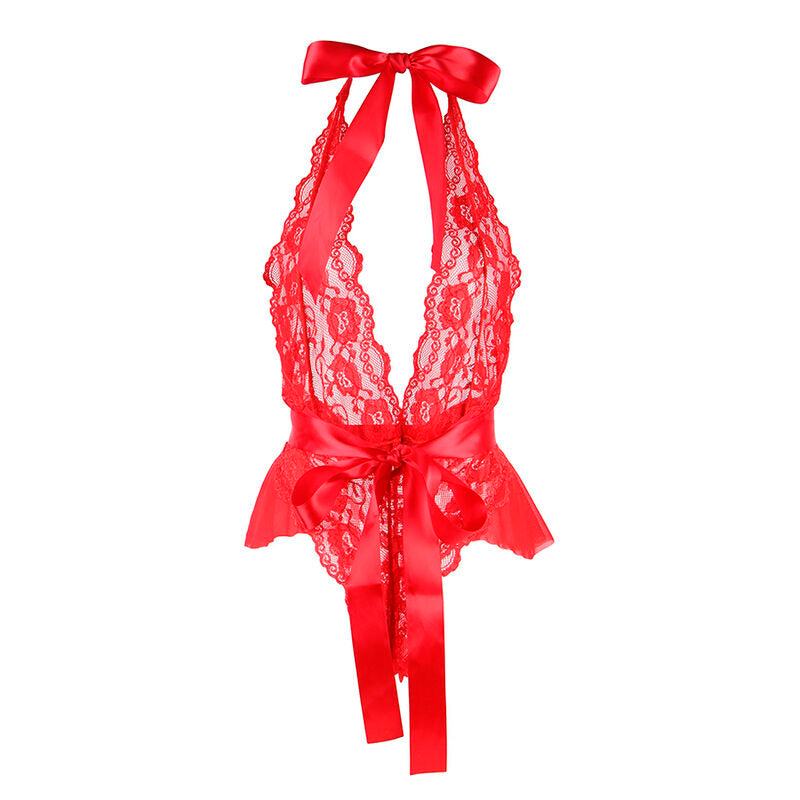 SUBBLIME - 953973 SEXY BODY WITH RUFFLES + BELT RED S/M - My naughty haven #