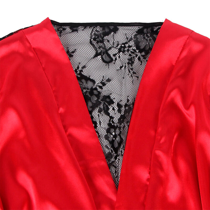SUBBLIME - 954024 LACE SHEER BACK CAMISOLE + THONG RED/BLACK L/XL - My naughty haven #