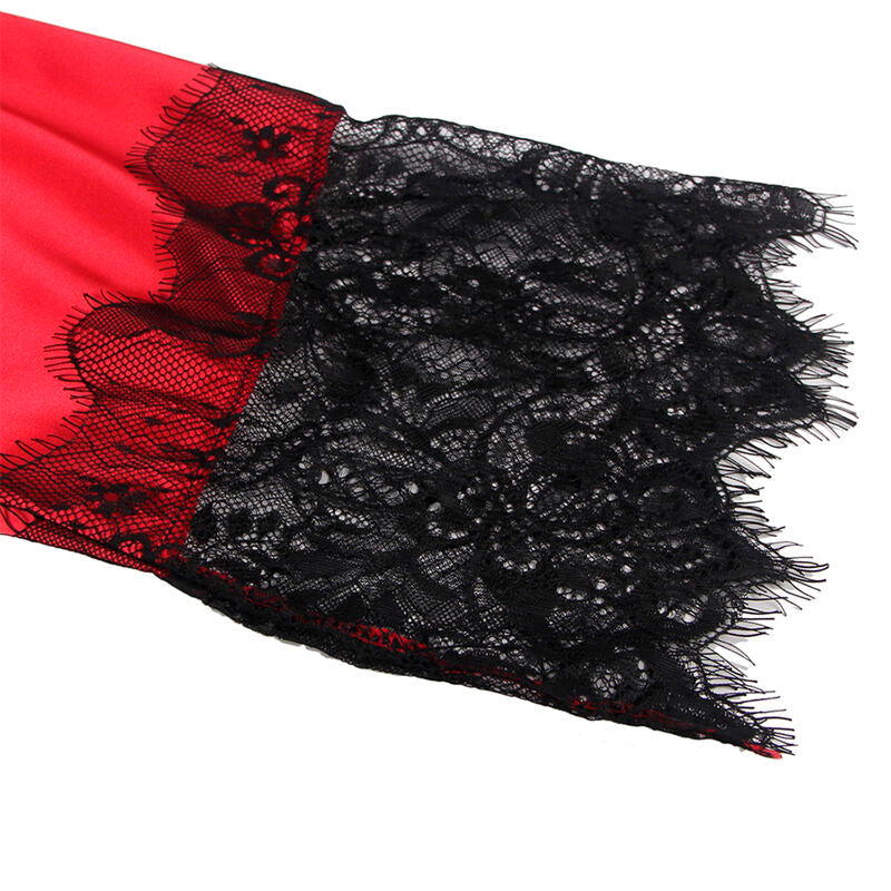 SUBBLIME - 954024 LACE SHEER BACK CAMISOLE + THONG RED/BLACK L/XL - My naughty haven #