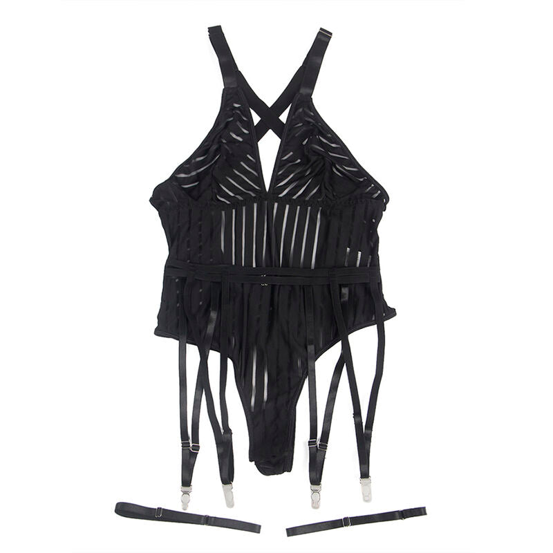 SUBBLIME - 954154 BODY WITH GARTER BELT BLACK L/XL - My naughty haven #