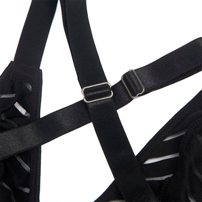 SUBBLIME - 954154 BODY WITH GARTER BELT BLACK L/XL - My naughty haven #