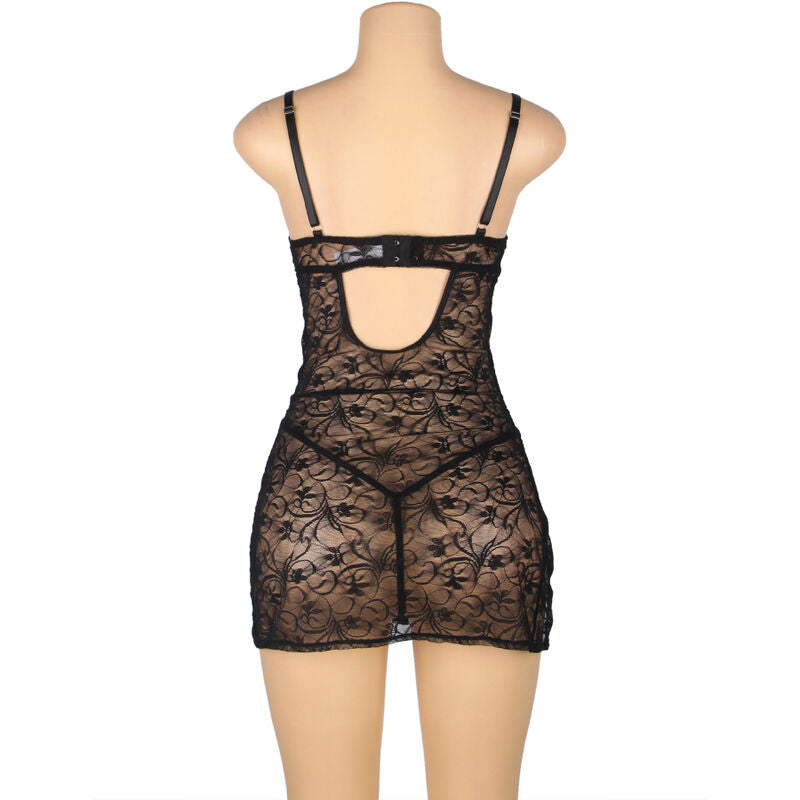 SUBBLIME - 954185 LACE BABYDOLL WITH ADJUSTABLE STRAPS BLACK S/M - My naughty haven #