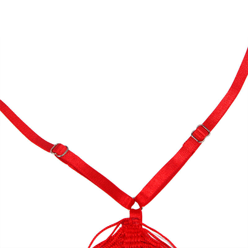 SUBBLIME - 954246 STRAPPY DRESS + THONG RED S/M - My naughty haven #