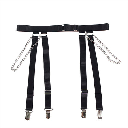 SUBBLIME - 954260 BODY WITH CHAINS + GARTER BELT BLACK S/M - My naughty haven #
