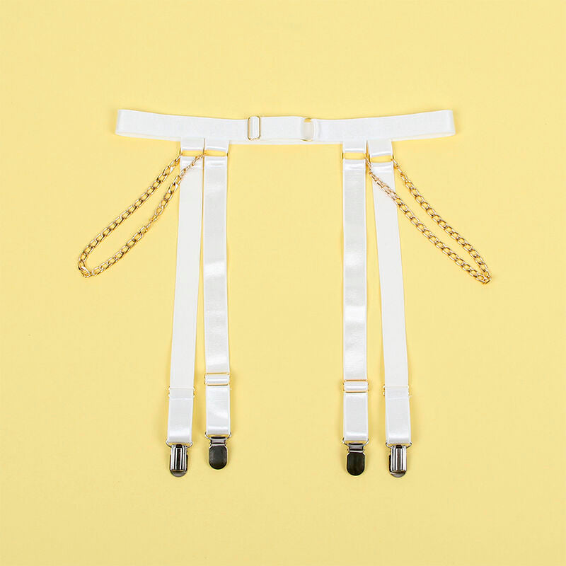 SUBBLIME - 954284 BODY WITH CHAINS + GARTER BELT WHITE S/M - My naughty haven #