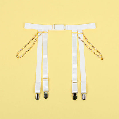 SUBBLIME - 954291 BODY WITH CHAINS + GARTER BELT WHITE L/XL - My naughty haven #