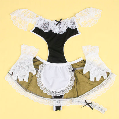 SUBBLIME - 954314 SEXY MAID COSTUME BLACK/WHITE L/XL - My naughty haven #