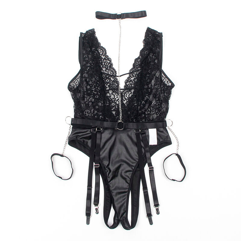 SUBBLIME - 954383 SEXY BODY WITH GARTER BELT BLACK S/M - My naughty haven #