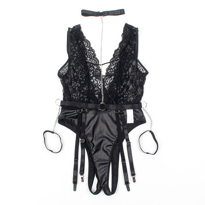 SUBBLIME - 954383 SEXY BODY WITH GARTER BELT BLACK S/M - My naughty haven #