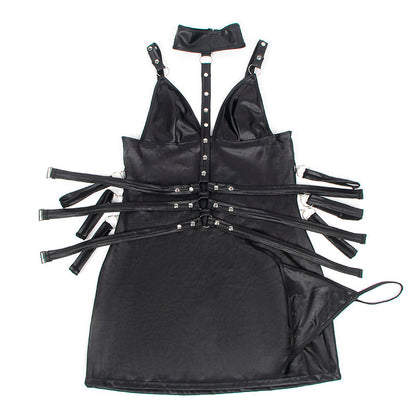 SUBBLIME - 954413 LEATHER BONDAGE BODY BLACK L/XL - My naughty haven #
