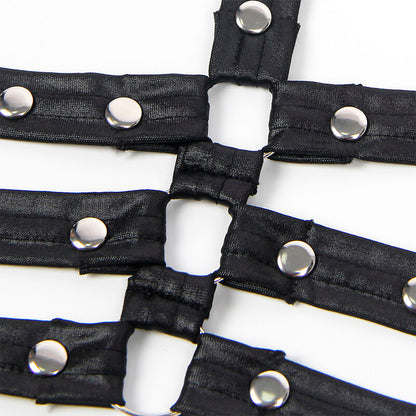 SUBBLIME - 954413 LEATHER BONDAGE BODY BLACK L/XL - My naughty haven #