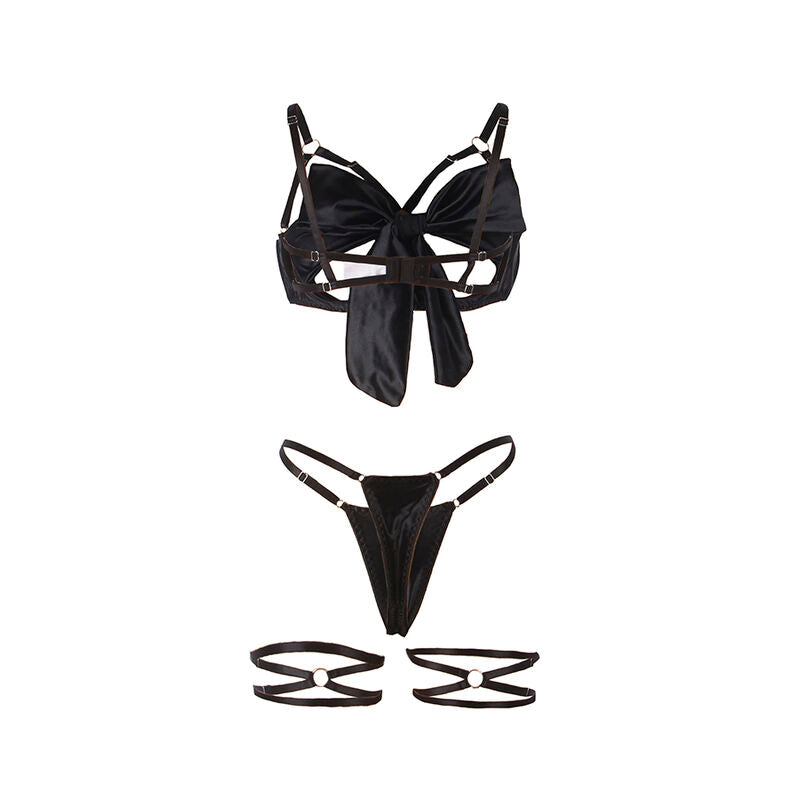 SUBBLIME - 955199 BRA SET WITH ADJUSTABLE BLACK BOW S/M - My naughty haven #