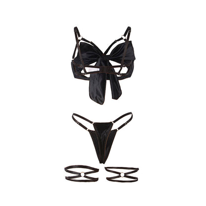 SUBBLIME - 955199 BRA SET WITH ADJUSTABLE BLACK BOW S/M - My naughty haven #