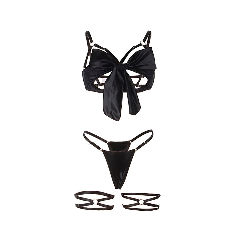 SUBBLIME - 955205 BRA SET WITH ADJUSTABLE BLACK BOW L/XL - My naughty haven #