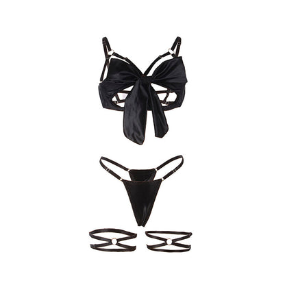 SUBBLIME - 955205 BRA SET WITH ADJUSTABLE BLACK BOW L/XL - My naughty haven #