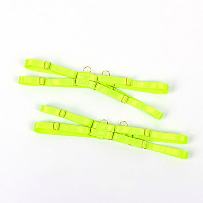 SUBBLIME - 955281 BRA SET WITH NECKLACE AND LEG DETAILS FLUORESCENT GREEN L/XL - My naughty haven #